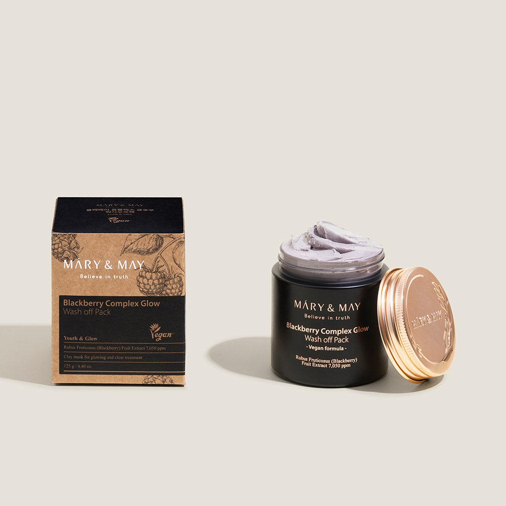 [MARY & MAY] Vegan Blackberry Complex Glow Wash off Pack 125g - LaTezza Online Shop