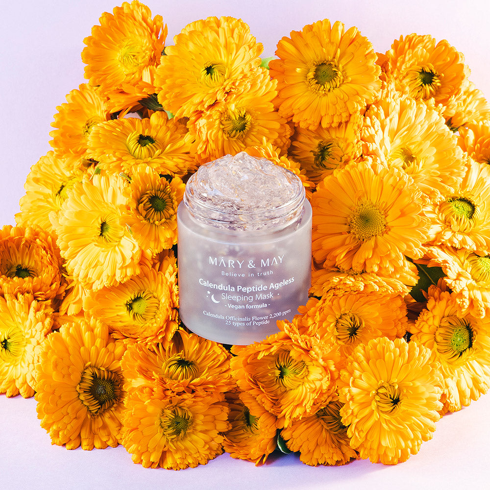 [MARY & MAY] Vegan Calendula Peptide Ageless Sleeping Mask 110g 