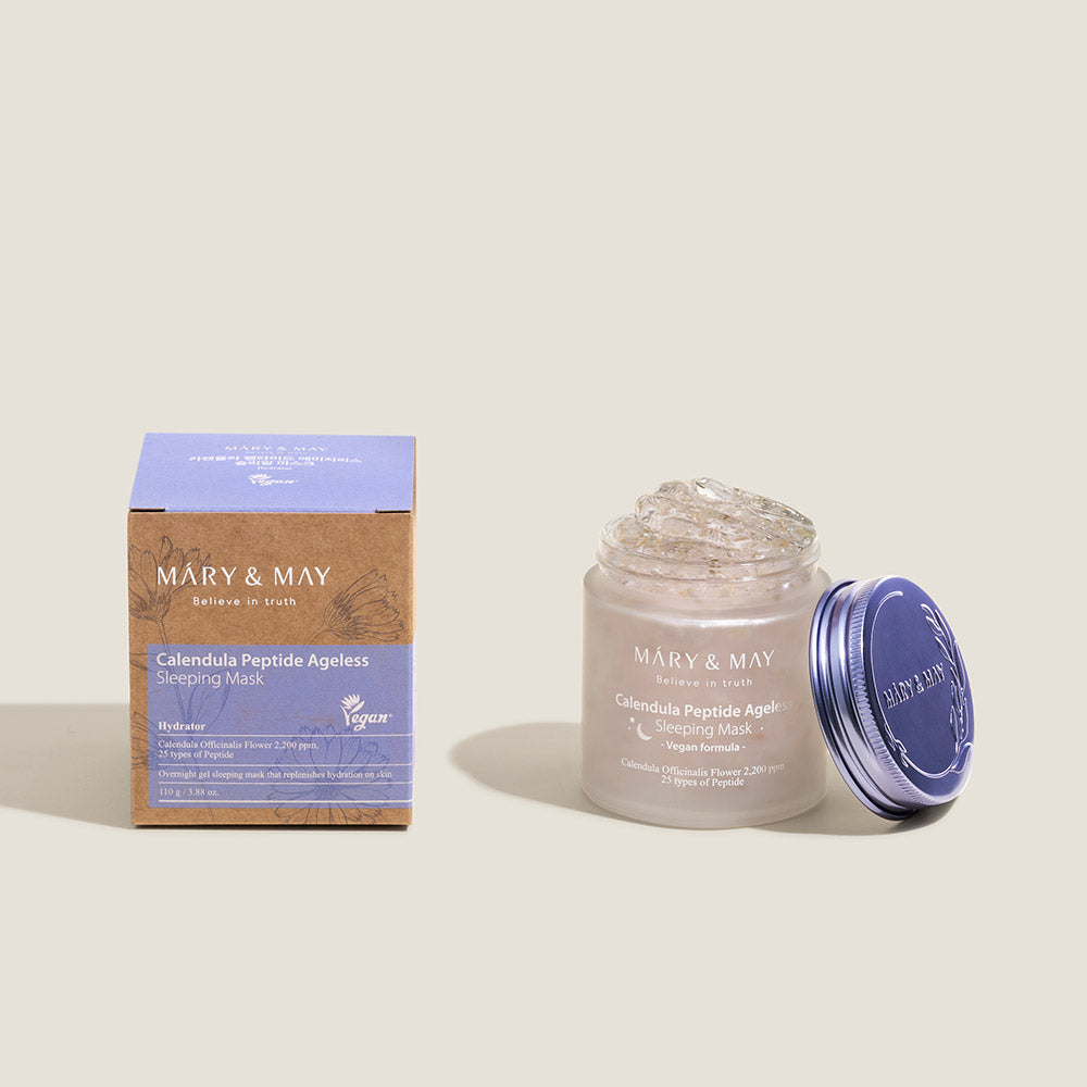 [MARY & MAY] Vegan Calendula Peptide Ageless Sleeping Mask 110g 