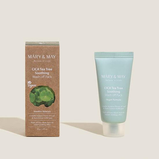 [MARY & MAY] Vegan CICA TeaTree Soothing Wash off Pack 30g 