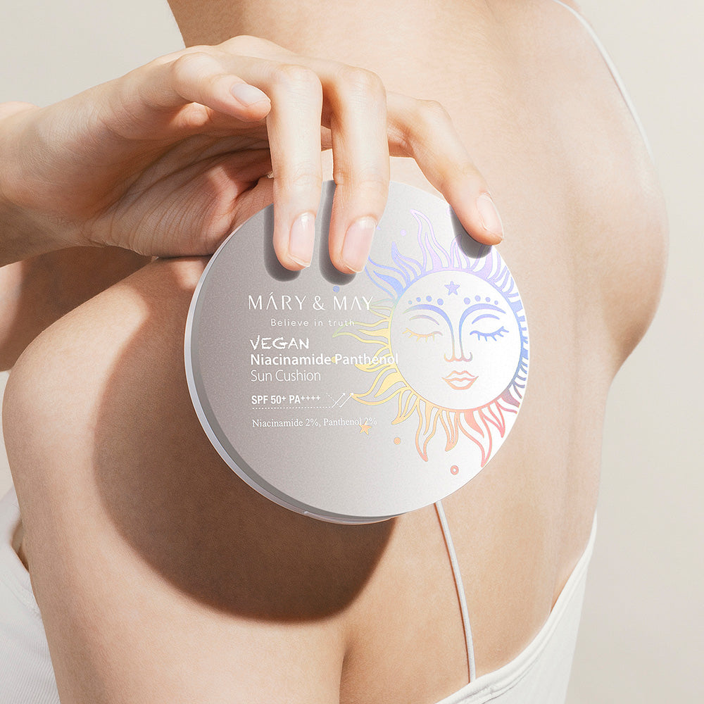 [MARY & MAY] Vegan Niacinamide Panthenol Sun Cushion SPF50+ PA++++ 25g - LaTezza Online Shop