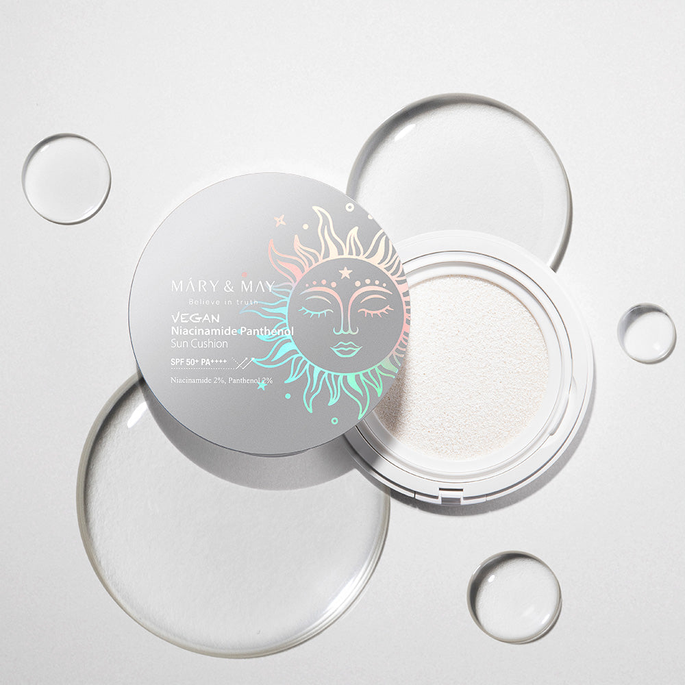 [MARY & MAY] Vegan Niacinamide Panthenol Sun Cushion SPF50+ PA++++ 25g - LaTezza Online Shop
