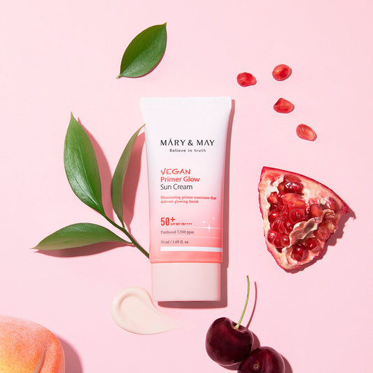 [MARY & MAY] Vegan Primer Glow Sun Cream SPF50+ PA++++ 50ml 