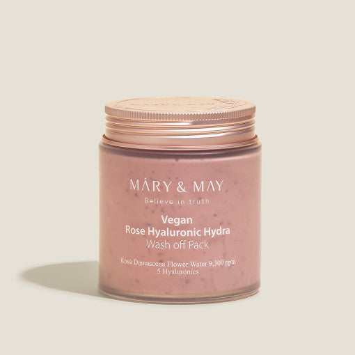 [MARY & MAY] Vegan Rose Hyaluronic Hydra Wash off Pack 300g - LaTezza Online Shop