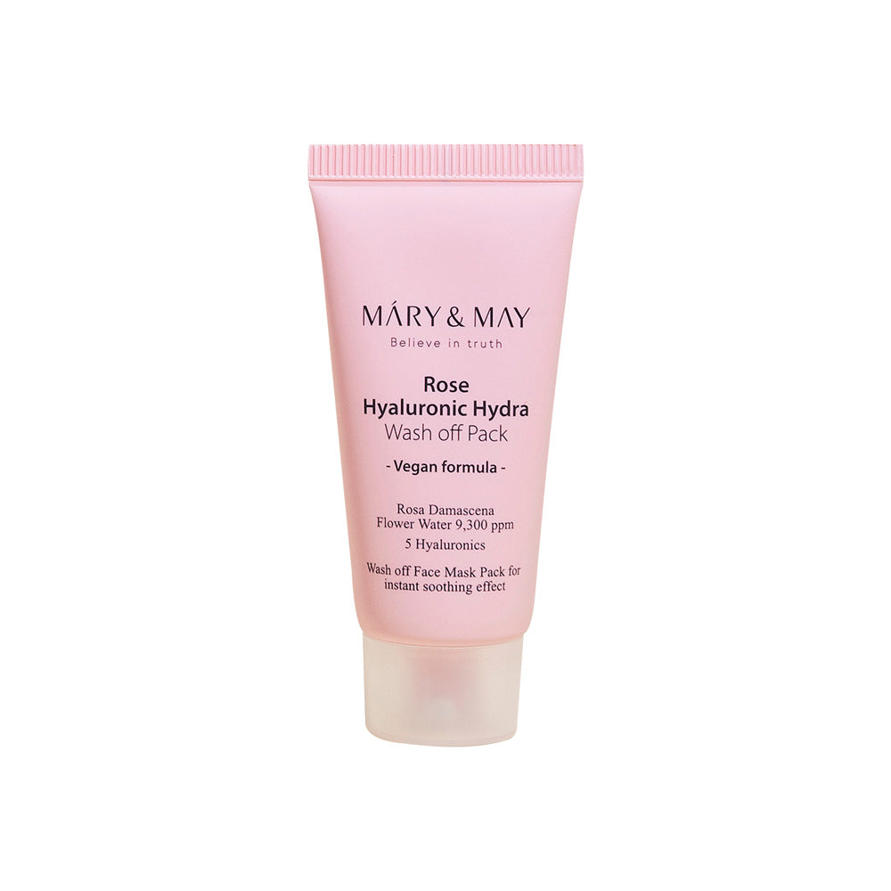 [MARY & MAY] Vegan Rose Hyaluronic Hydra Wash off Pack 30g - LaTezza Online Shop