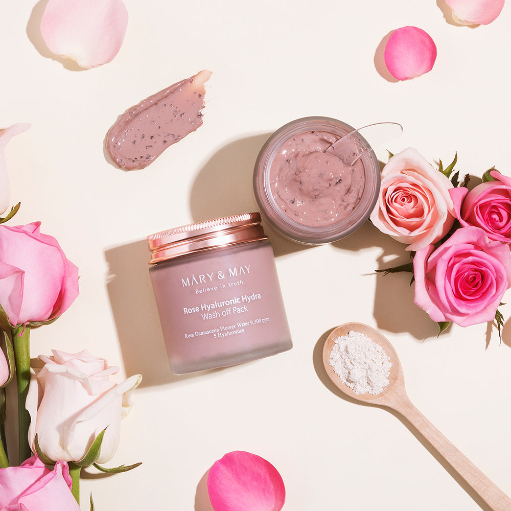 [MARY & MAY] Vegan Rose Hyaluronic Mask Set 125g and 30g - LaTezza Online Shop