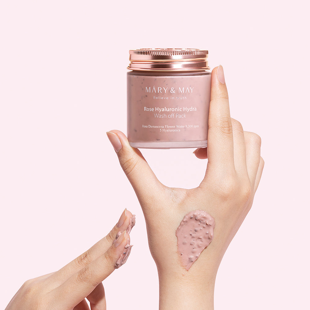 [MARY & MAY] Vegan Rose Hyaluronic Mask Set 125g and 30g - LaTezza Online Shop