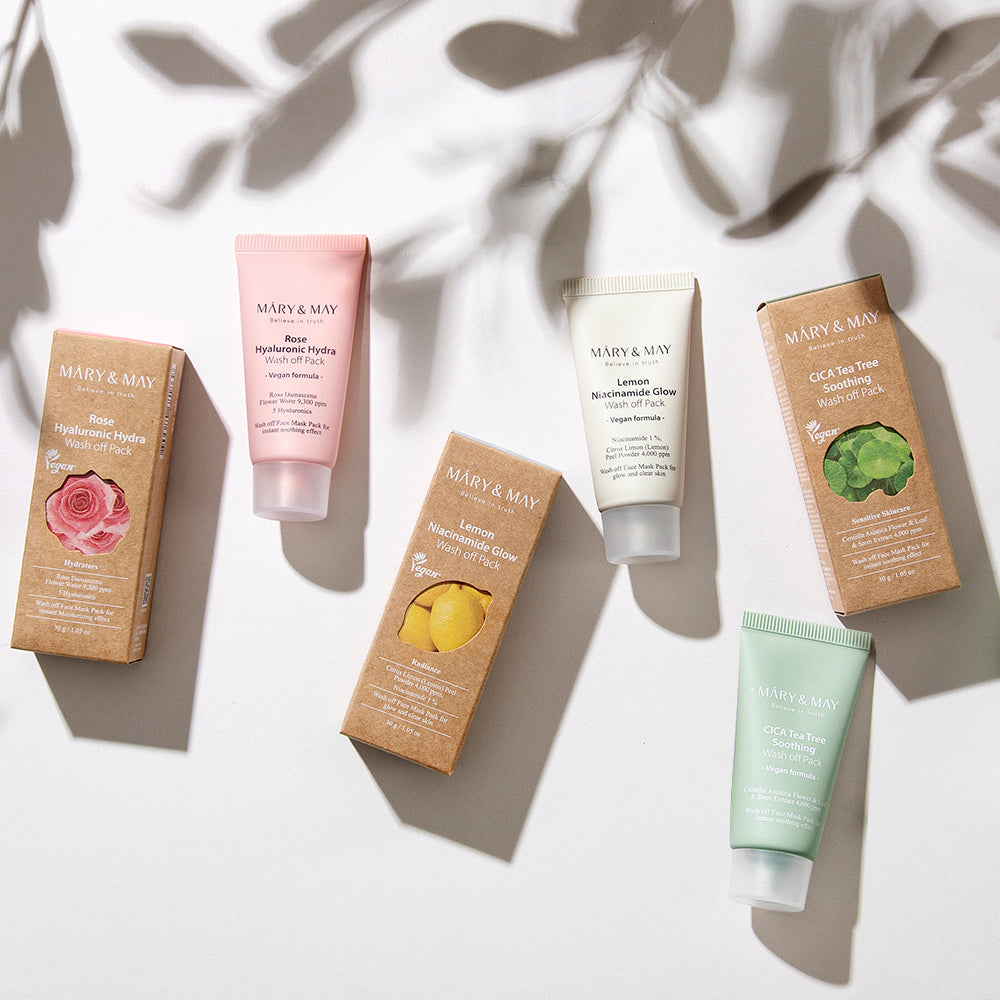 [MARY & MAY] Vegan Wash Off Mask 5 pc Mini Gift Set 30g - LaTezza Online Shop