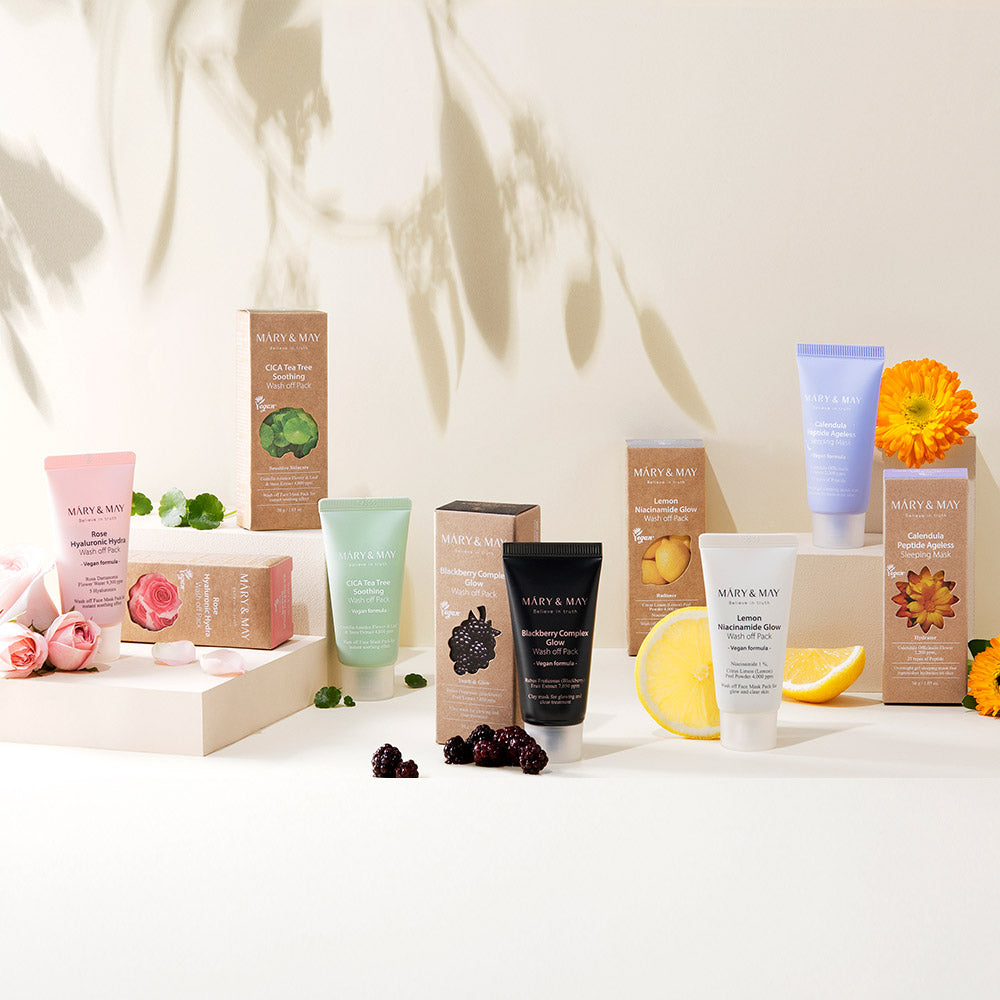 [MARY & MAY] Vegan Wash Off Mask 5 pc Mini Gift Set 30g - LaTezza Online Shop