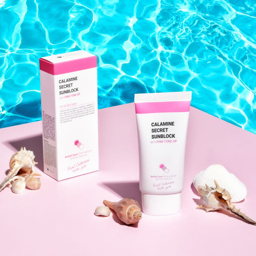 K-SECRET Calamine Secret Sunblock With Pink Tone-Up (SPF50+ PA++++) 50ml - LaTezza Online Shop