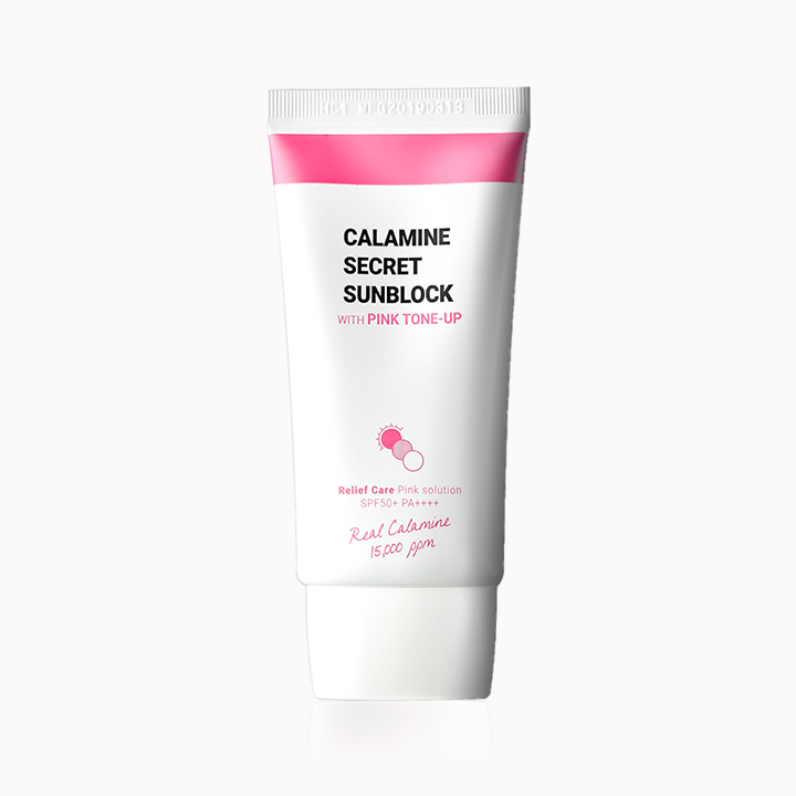 K-SECRET Calamine Secret Sunblock With Pink Tone-Up (SPF50+ PA++++) 50ml - LaTezza Online Shop
