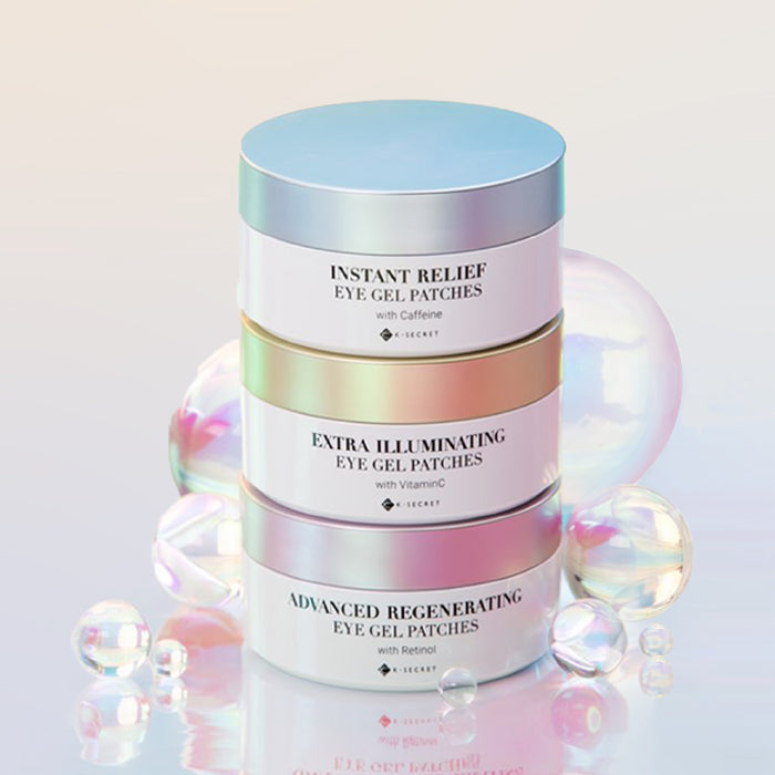 K-SECRET Eye Gel Patches Set (RETINOL + VITAMIN C + CAFFEINE) 60ea/102g*3 - LaTezza Online Shop