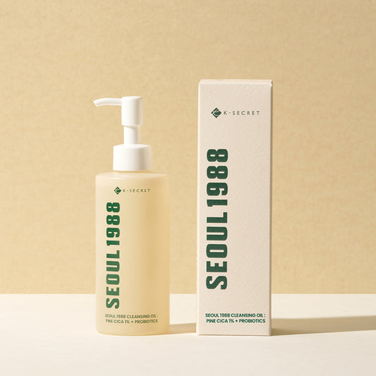 K-SECRET SEOUL 1988 Cleansing Oil : Pine Cica 1% + Probiotics 200ml - LaTezza Online Shop