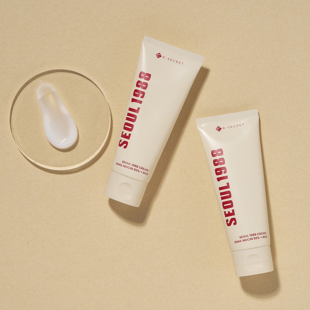 K-SECRET SEOUL 1988 Cream : Snail Mucin 93% + Rice 100ml - LaTezza Online Shop