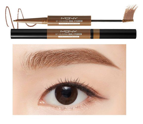[MACQUEEN New York] My Colouring Dual Eyebrow Pencil & Browcara #Light Brown - LaTezza Online Shop