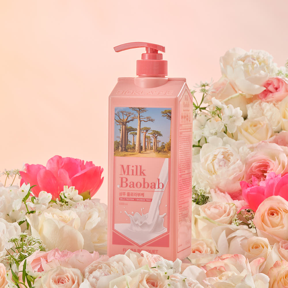BIOKLASSE MILK BAOBAB Hair Shampoo 1000ml #Flora Bouquet - LaTezza Online Shop